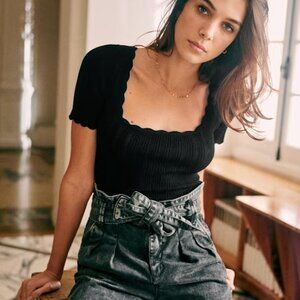 Sezane Austin Trousers - washed black